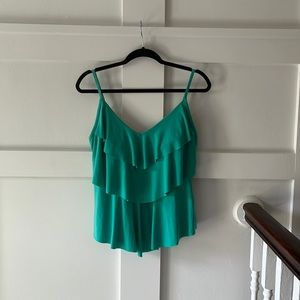 Ruffled tankini top